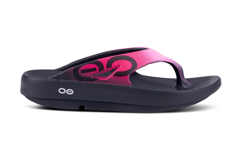 Oofos Women's Ooriginal Sport Sandal Neon Pink-1